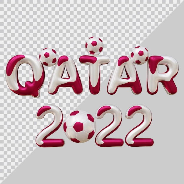 Wereldbeker qatar 2022-ontwerp met 3d-moderne stijl