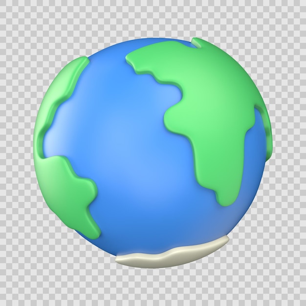 Wereldbol 3D-pictogram