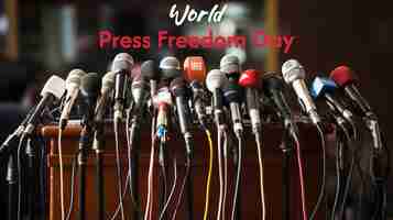 PSD werelddag van de persvrijheid persconferentie van verslaggevers communicatie met journalisten