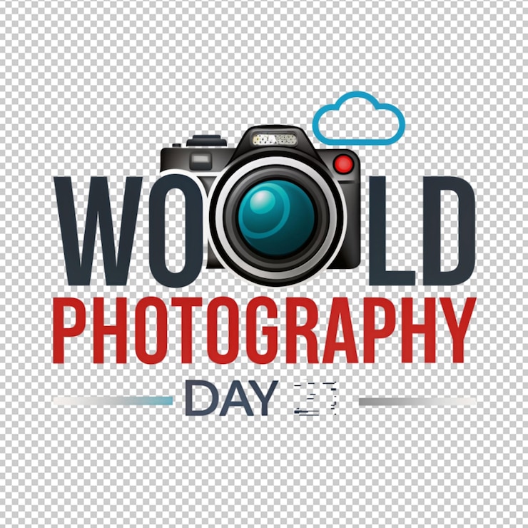 PSD wereldfotografie dag geïsoleerd op transparante achtergrond