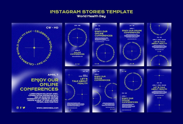 PSD wereldgezondheidsdag instagram-verhalensjabloon