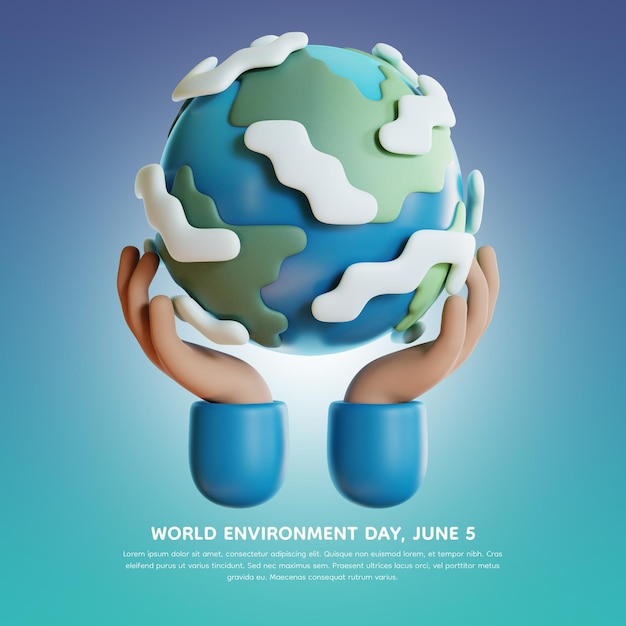 Wereldmilieudag 3d illustratie