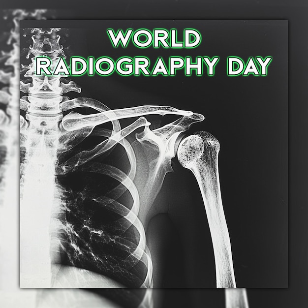 Wereldradiografie dag dokter kijkt over ct-scan borst röntgen sonografie echografie