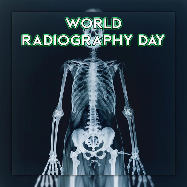 PSD wereldradiografie dag dokter kijkt over ct-scan borst röntgen sonografie echografie