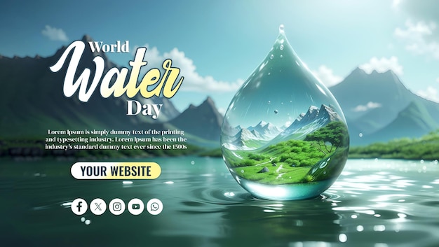 Wereldwaterdag social media banner