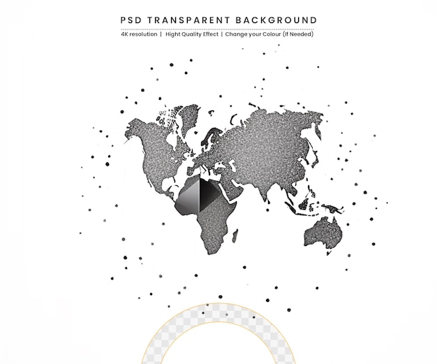 PSD wereldwijde netwerkverbinding wereldkaart punt- en lijncompositie concept van wereldwijd zakendoen