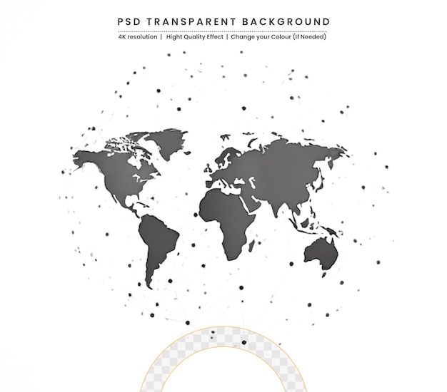 Wereldwijde netwerkverbinding wereldkaart punt- en lijncompositie concept van wereldwijd zakendoen