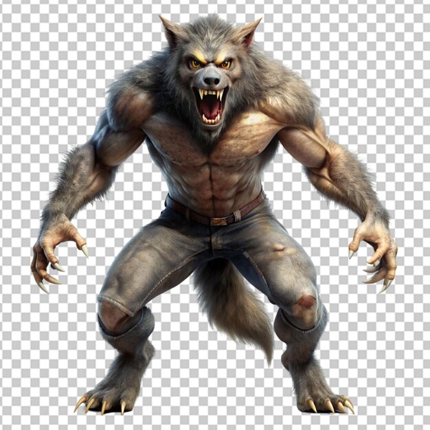 PSD werewolf on transparent bg