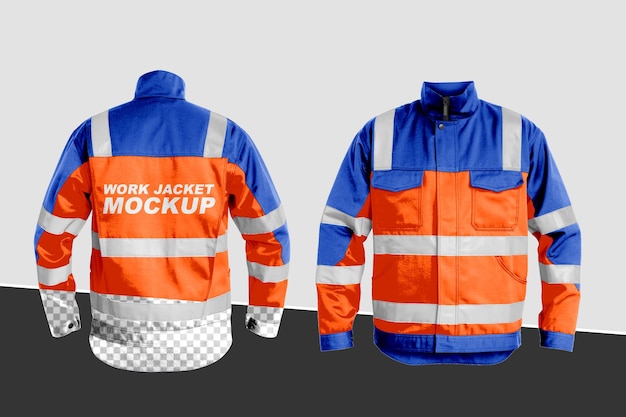 PSD werk hi vis jas mockup