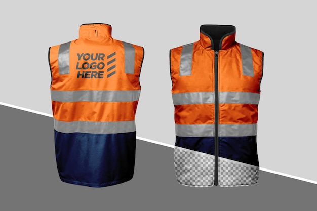 PSD werk hi vis vest mockup