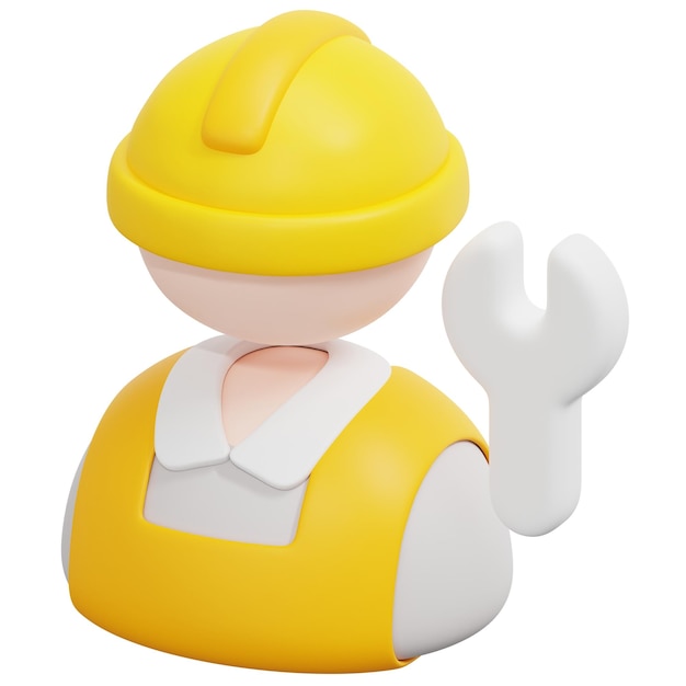 werknemer 3d render pictogram illustratie