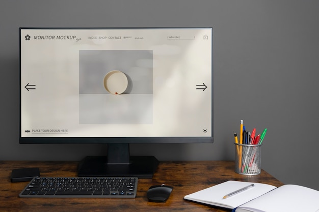 Werkplekbureau met extern monitorapparaat