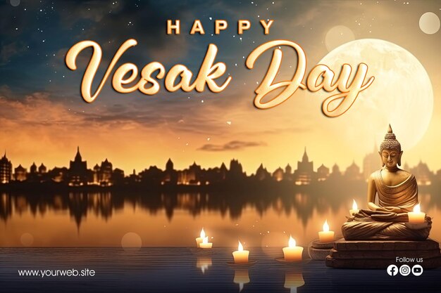 Wesak dag poster sjabloon ontwerp