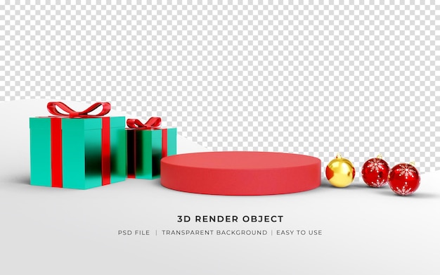 Wesołych świąt 3d Render Podium