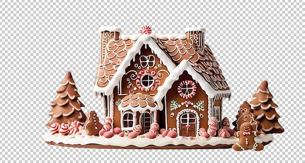 PSD wesołych świąt dekoracja rzeczy kapelusz gingerbread dom skarpetka i worek
