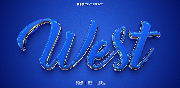 West 3d editable text effect