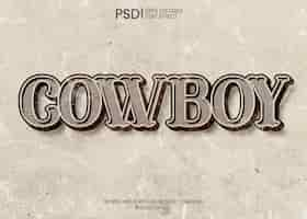 PSD western text effect