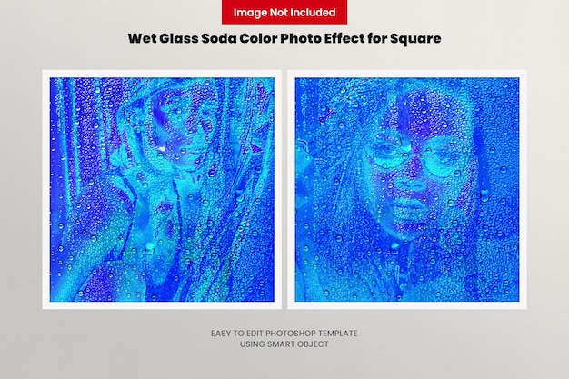 Цветной фотоэффект wet glass soda для площади