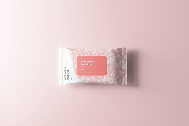 PSD wet wipe mockup