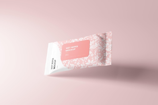 PSD wet wipe mockup