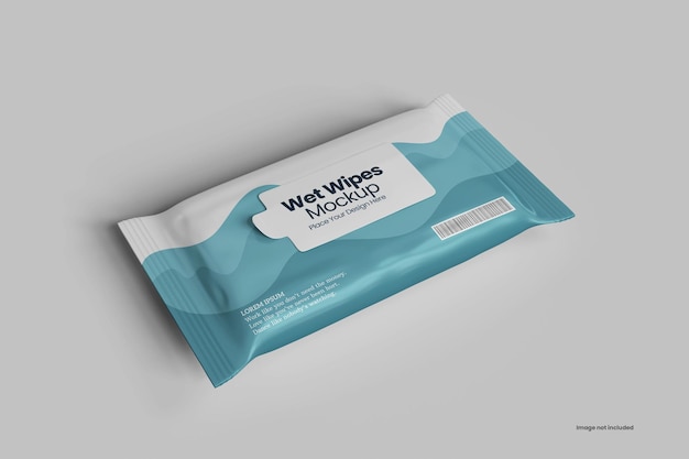 PSD wet wipes mockup