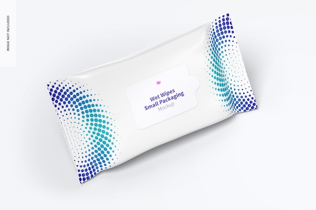 Wet wipes small packaging mockup