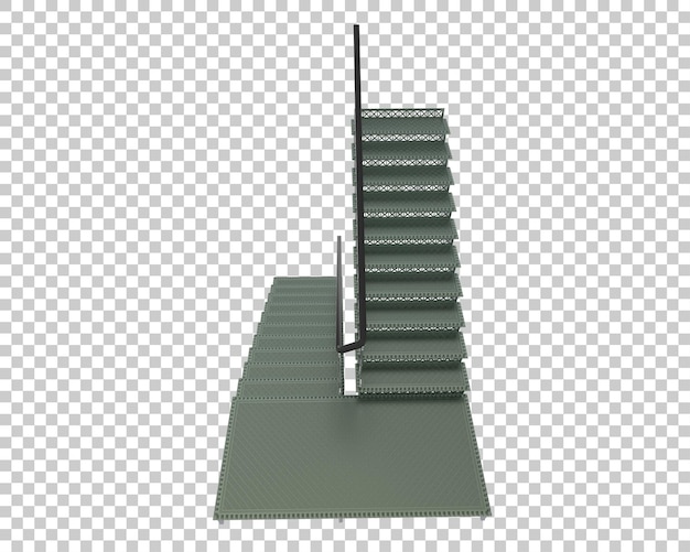 PSD wewnętrzne schody izolowane na przezroczystym tle ilustracja renderingu 3d