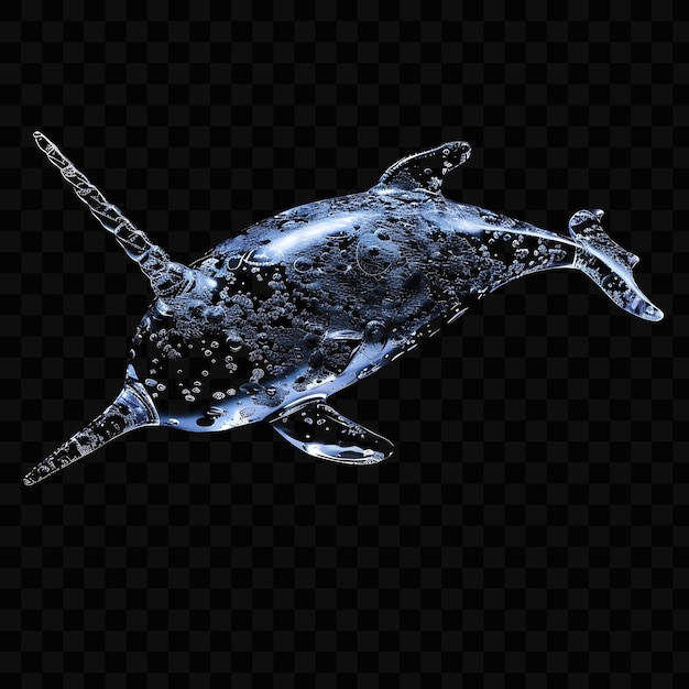 PSD a whale with the word whale on it is floating in water