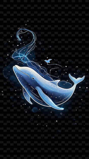 PSD a whale with the words whale on it