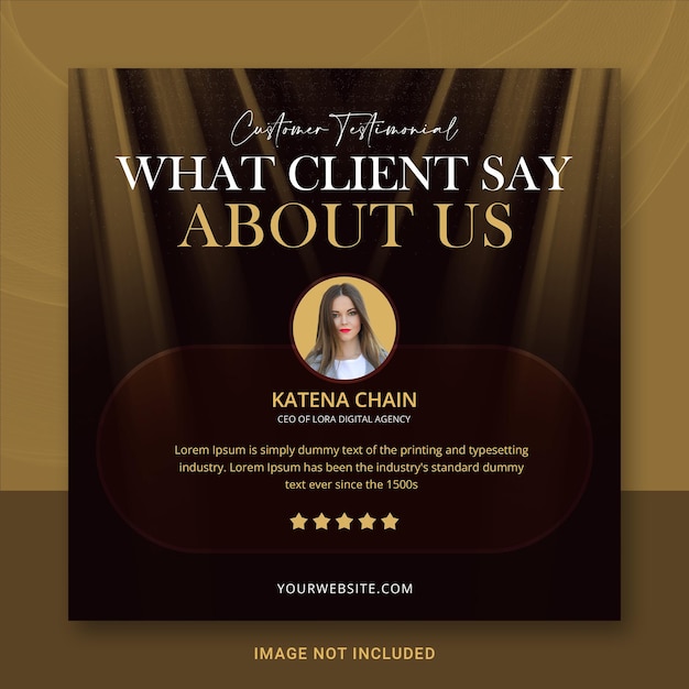 What client say about us client testimonial social media banner post template