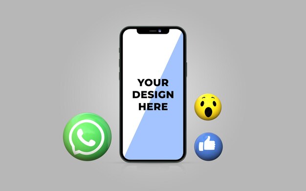 Whats app icon mockup su iphone