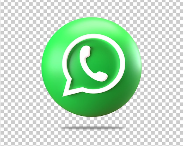 PSD whatsapp 3d icon isolated background