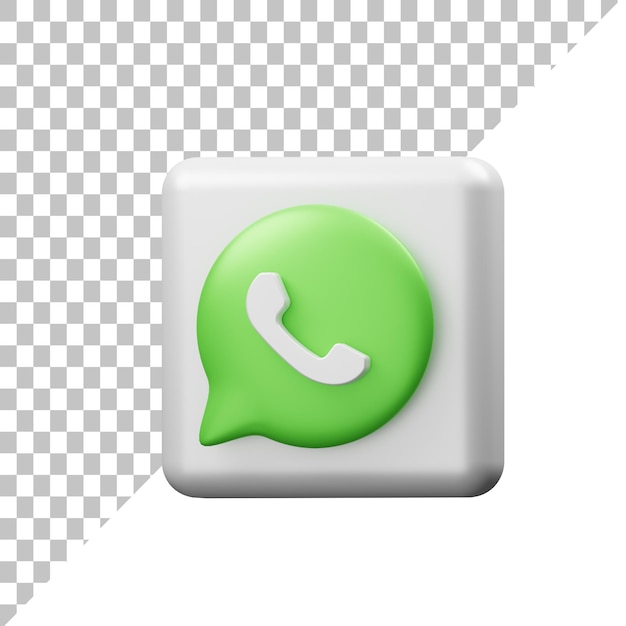 Whatsapp 3d 일러스트레이션