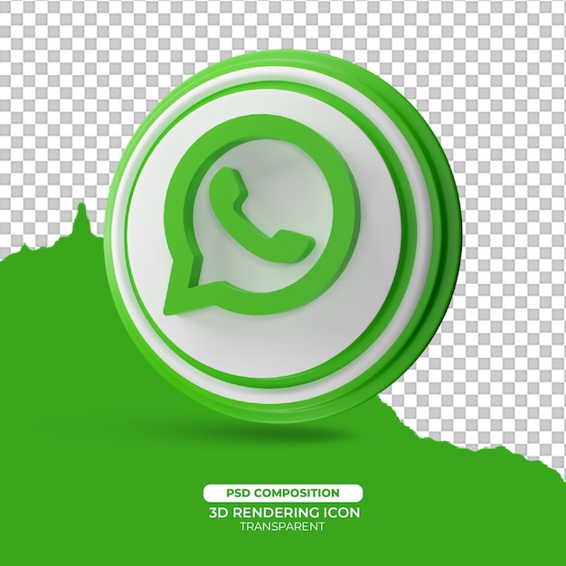 Whatsapp 3d визуализации значок знак