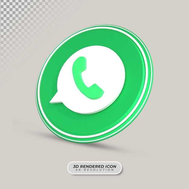 Whatsapp 3d rendering icon