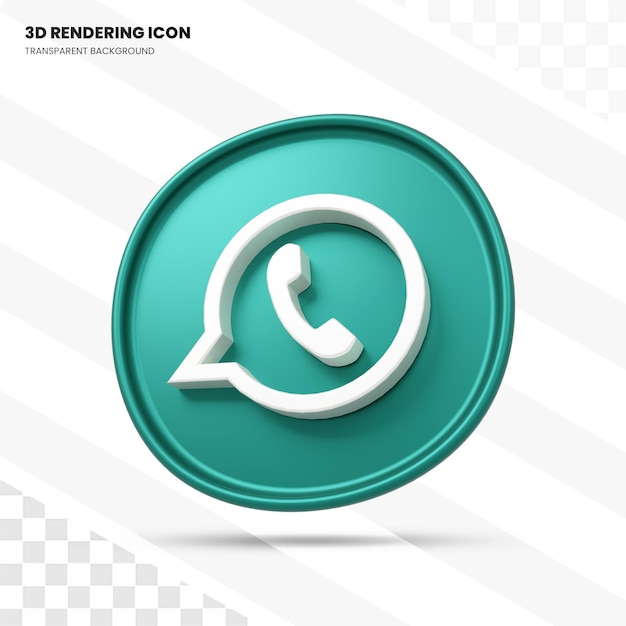 Whatsapp 3d рендеринг значок