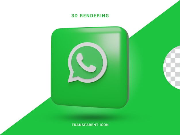 Whatsapp 3d рендеринг в социальных сетях иконка для композиции