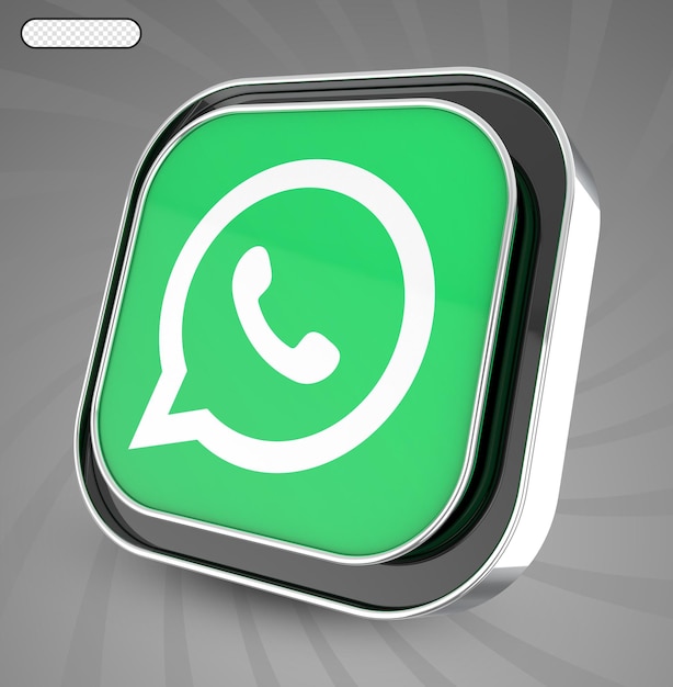 Whatsapp 3d-stijl social media icoon