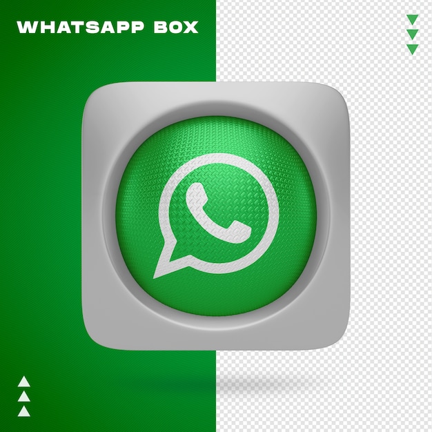 Whatsapp box in 3d rendering isolated