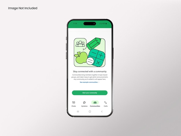 WhatsApp Chat Interface on Mobile Phone Mockup