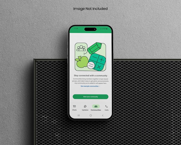 WhatsApp Chat Interface on Mobile Phone Mockup