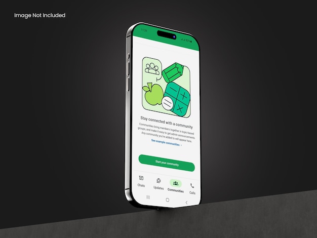 WhatsApp Chat op mobiele telefoon mockup
