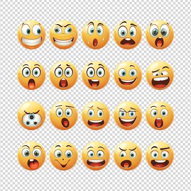 PSD set di emoji di whatsapp