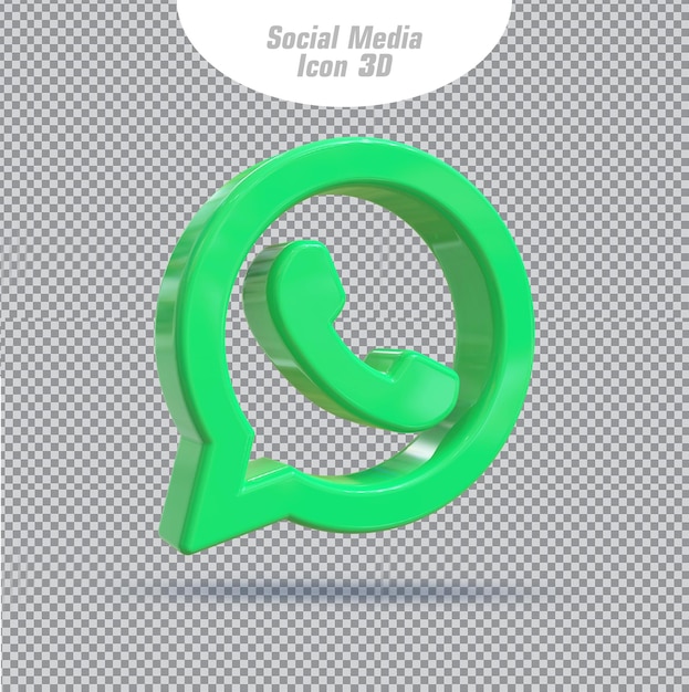 Значок whatsapp 3d рендеринг