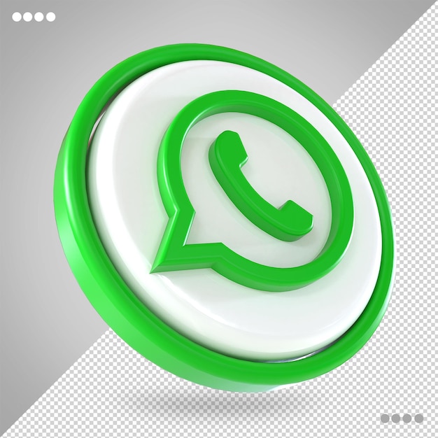 Whatsapp icona 3d social media