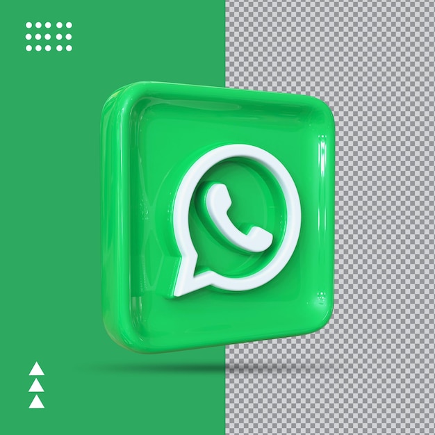 Whatsapp icon 3d social media