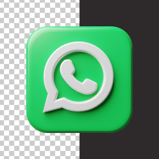 PSD Значок whatsapp в 3d-рендеринге