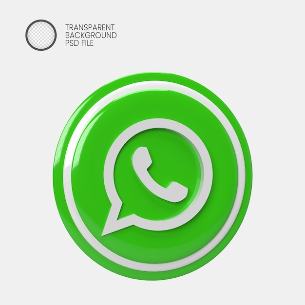 PSD l'icona di whatsapp rende il banner 3d