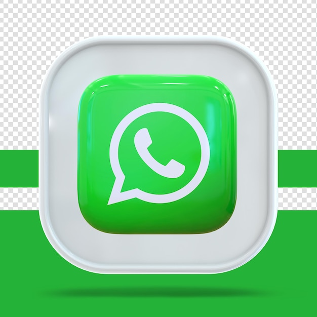 Whatsapp icona social media 3d concept