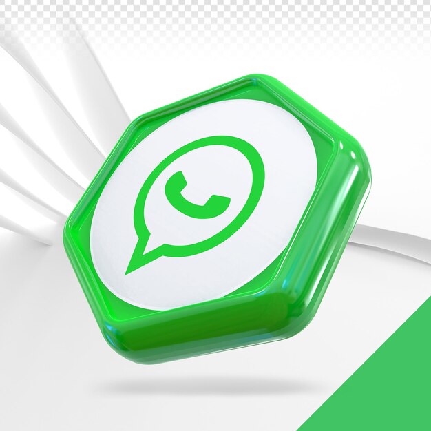 Whatsapp 아이콘 소셜 미디어 3d